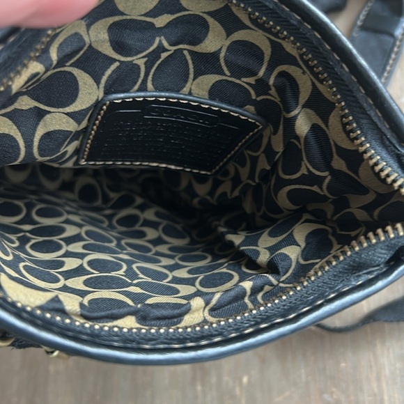 COACH Monogram Crossbody Bag with Leather Trim - Picture 6 of 11